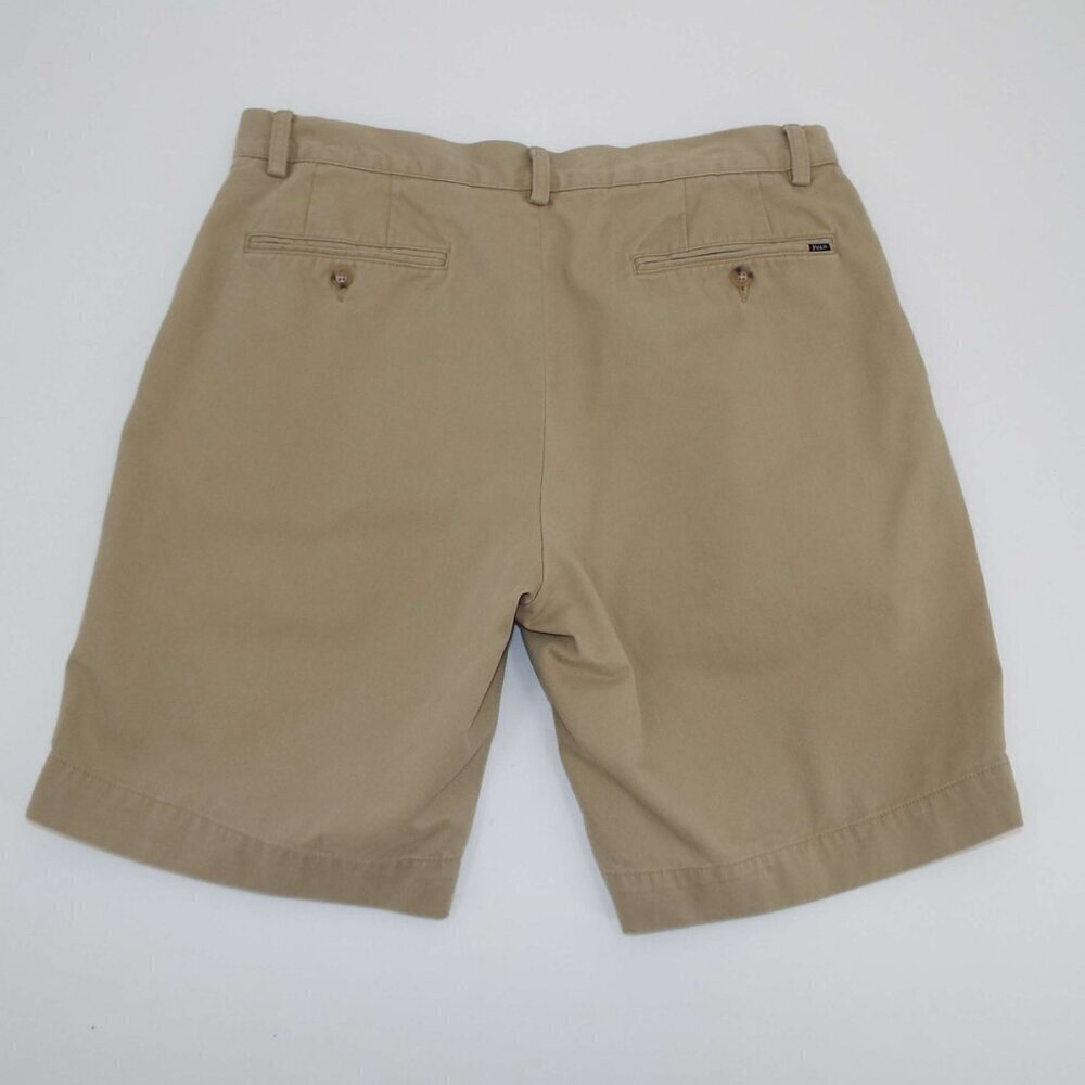 Polo By Ralph Lauren Khaki Flat Front Shorts - Picture 2 of 7